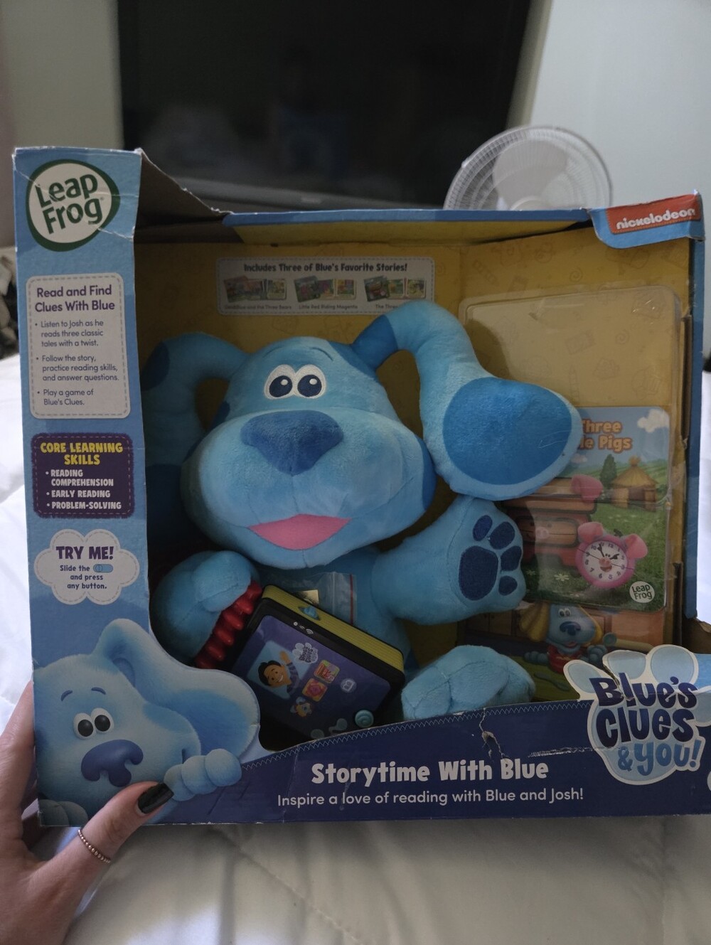 BLUES CLUES & YOU STORYTIME WITH BLUE LEAP FROG LEARNING TOY BOOKS PLUSH NEW